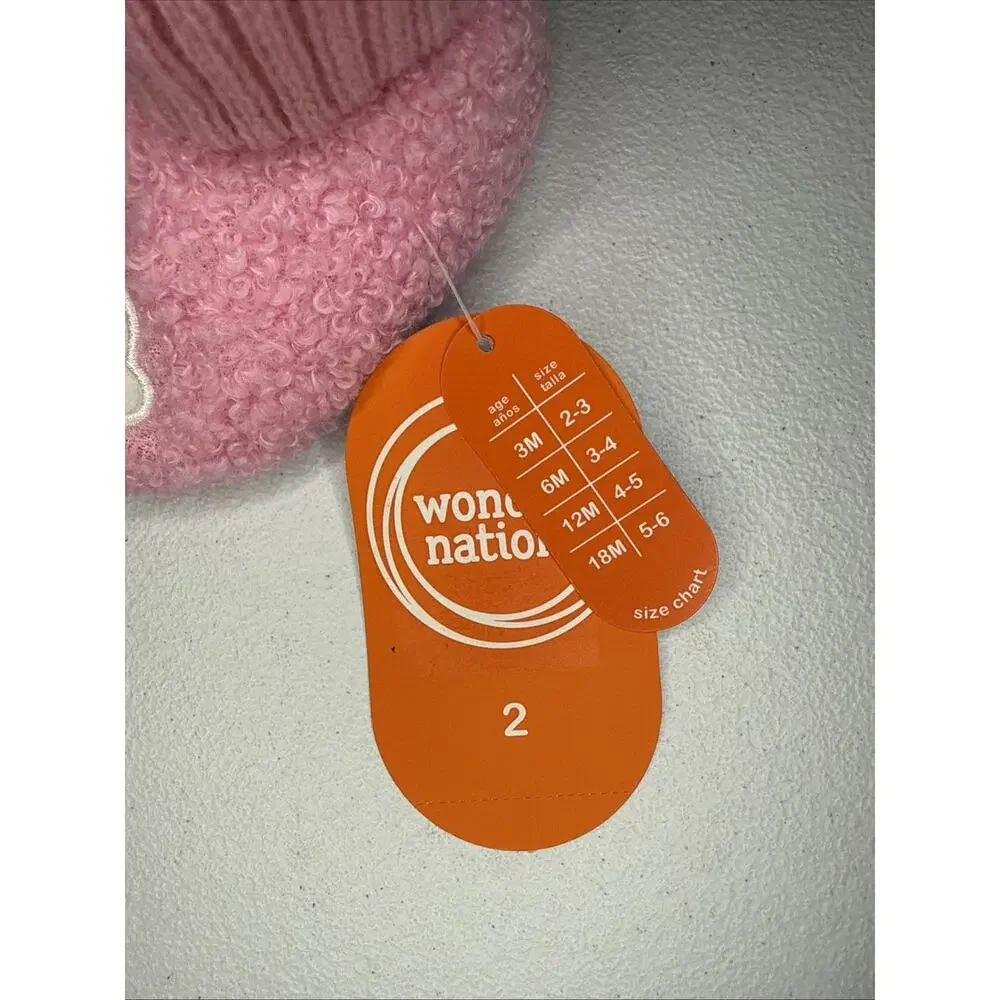Wonder Nation Baby Girl Rainbow Slippers Pink, Size 2